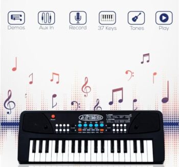 Portable Kids Piano with Mic | 37 Keys, 8 Rhythms & Tones, 6 Demo Songs | Educational Electronic Keyboard Toy with 1-Year Extended Warranty | Ideal for Beginners | For Boys & Girls Ages 3-5_open92.com